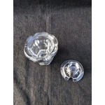 Vintage Baccarat Crystal Mustard/Jam/Honey Jar, Harcourt Missouri Model, France, 1980s