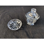 Vintage Baccarat Crystal Mustard/Jam/Honey Jar, Harcourt Missouri Model, France, 1980s