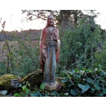 French Vintage Painted statuette of Jesus Religious statue