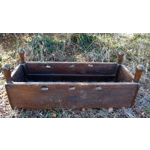 Antique French handmade swinging cradle baby cot, circa late 1800s, hand forged handles with hand turned primitive wooden handles I love it!