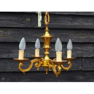 French Bronze 4 branch chand..