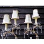 Rare Lavish pair of Louis XIV French vintage table lamps