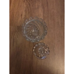 1980s Baccarat Crystal Jam Jar/Mustard Jar/Honey Jar With Lid, Model Bamboo