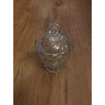 1980s Baccarat Crystal Jam Jar/Mustard Jar/Honey Jar With Lid, Model Bamboo