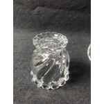 1980s Baccarat Crystal Jam Jar/Mustard Jar/Honey Jar With Lid, Model Bamboo