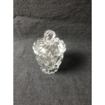 1980s Baccarat Crystal Jam Jar/Mustard Jar/Honey Jar With Lid, Model Bamboo