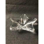 Vintage Baccarat Star Shape Crystal Trinket/Candy Dish: Mid-Century Modern Centerpiece, signed, made