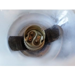 French art deco hunting dog on a marble base with a switched lamp