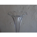 French Antique crystal bronze and brass cornet soliflore vase dried flowers flower arrangement table