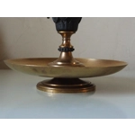 French Antique crystal bronze and brass cornet soliflore vase dried flowers flower arrangement table