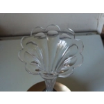 French Antique crystal bronze and brass cornet soliflore vase dried flowers flower arrangement table