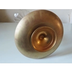 French Antique crystal bronze and brass cornet soliflore vase dried flowers flower arrangement table