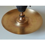 French Antique crystal bronze and brass cornet soliflore vase dried flowers flower arrangement table