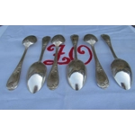 Excellent set of 6 silver plated soup spoons Ercuis 84, France, style Art Nouveau|/Louis XV