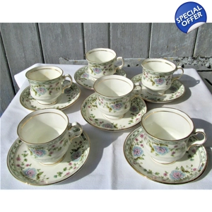 Six vintage tea and coffee p..