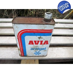 Old French Avia antifreeze tin Avia bidon antige..