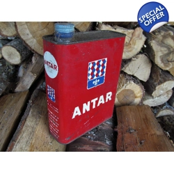 Old oil tin French Antar bidon huile garage publ..