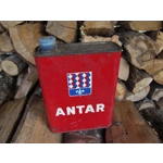 Old oil tin French Antar bidon huile garage publicity man cave retro vintage garage