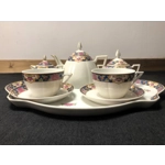 A beautiful porcelain tête-à-tête service , Art Deco, excellent condition, manufactory Boisbertrand,