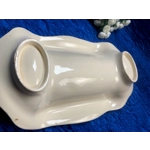 Antique large dish for asparagus or artichokes, handmade in the majolica/barbotine technique at the