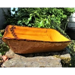 Lovely vintage figured ceramic glazed asparagus dish with room for sauce.