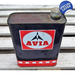 Old French Avia gearbox oil tin Avia huile de bo..