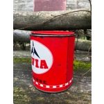 Old round tin can of technical grease AVIA Empty (B) publicity man cave retro vintage garage