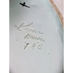 Large vintage majolica fruit plate hand-painted by Faience de Moustiers St Marie Provence, France