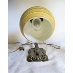 Bauhaus art deco German desk lamp, bronze and glassDRGM c.1930-1940