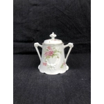 A graceful big antique porcelain sugar bowl made by the Limoges manufactory Balleroy & Cie after 190