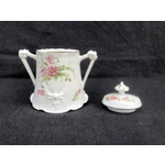 A graceful big antique porcelain sugar bowl made by the Limoges manufactory Balleroy & Cie after 190