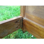 Antique French art deco arts and crafts double bed frame,sunburst design with floral carvings to the head and footboard