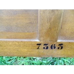 Antique French art deco arts and crafts double bed frame,sunburst design with floral carvings to the head and footboard