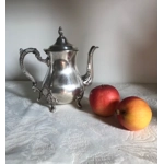 Vintage Victorian silver plated teapot/coffee pot/water pitcher with hinged lid footed by Viners Sheffield, England