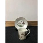 Porcelain de Paris, Four coffee pairs (litron cup and saucer) for espresso made of fine porcelain