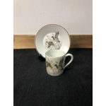 Porcelain de Paris, Four coffee pairs (litron cup and saucer) for espresso made of fine porcelain