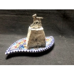 SIX vintage zoomorphic CHEESE LABELS made of silver-colored metal, in the original box, Silea, Franc