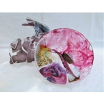 A lovely unique unusual handmade fused glass plate with stunning random colours, wall decor, window table ware interior or exterior