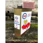 Motor Oil Tin Can "ESSO Extra Motor Oil 2 L, Empty publicity man cave retro vintage garage