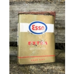 Motor Oil Tin Can "ESSO Extra Motor Oil 2 L, Empty publicity man cave retro vintage garage
