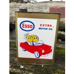 Motor Oil Tin Can "ESSO Extra Motor Oil 2 L, Empty publicity man cave retro vintage garage