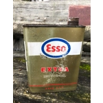 Motor Oil Tin Can "ESSO Extra Motor Oil 2 L, Empty publicity man cave retro vintage garage