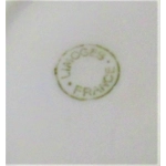 Nine charming vintage espresso pairs from the Limoges manufactory Malbec,Bonnet et Treillard France, 1950