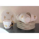 Five coffee pairs of amazing beauty and unusualness from one of the Limoges manufactories produced in 1890