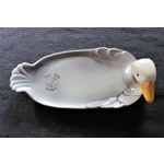 Delicious vintage French faience set for foie gras with 6 plates and 1 dish