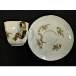 Five coffee pairs of amazing beauty and unusualness from one of the Limoges manufactories produced in 1890