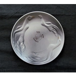 Delicious vintage French faience set for foie gras with 6 plates and 1 dish