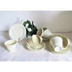 Nine charming vintage espresso pairs from the Limoges manufactory Malbec,Bonnet et Treillard France, 1950