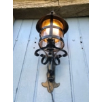Gothic medieval chateau style vintage exterior wall-mount lantern,iron and steel with original glass