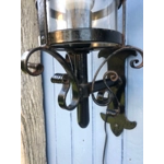 Gothic medieval chateau style vintage exterior wall-mount lantern,iron and steel with original glass